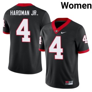 #4 UGA Stitched Black Womens Mecole Hardman Jr. Jerseys 733667-547