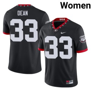 #33 2026-27 Georgia Bulldogs Mascot 100th Anniversary Womens Black PJ Dean Jerseys 447678-412