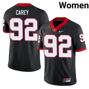 #92 Dawgs Game Womens Preston Carey Black Jersey 405750-893