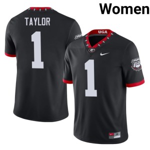 #1 Black Women Talyn Taylor Mascot 100th Anniversary Official Go Dawgs Jersey 461226-395