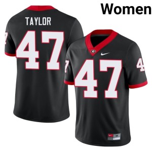 #47 Will Taylor Go Dawgs High School Black Womens Jersey 876742-555
