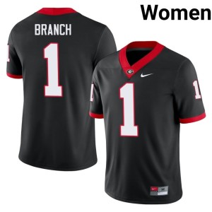 #1 Zachariah Branch Georgia Black Women's 2025 Jersey 765502-469