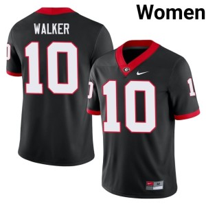 #10 Player Women Zayden Walker Black University of Georgia Bulldogs Jerseys 471202-401