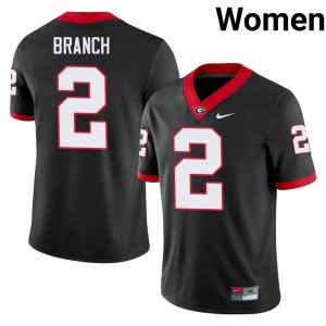 #2 Black College UGA Zion Branch Women's Jersey 219574-339