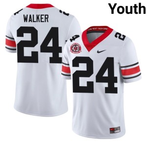 #24 1980 National Champions 40th Anniversary White Replica Bo Walker Dawgs Youth Jerseys 652537-276