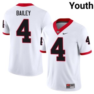 #4 UGA Bulldogs Youth Champ Bailey White College Jersey 496210-222
