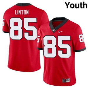 #85 Youth UGA Bulldogs Chase Linton Red College Jersey 432227-865