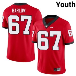 #67 2025 Youth Red Damn Good Dawgs Clinton Barlow Jerseys 285346-684
