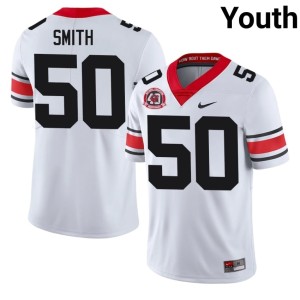 #50 Cortez Smith Football White University of Georgia 1980 National Champions 40th Anniversary Youth Jersey 528265-940