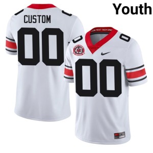 #00 Alumni Bulldog Nation Youth Custom White 1980 National Champions 40th Anniversary Jersey 830468-855