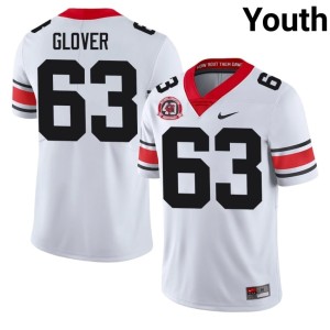 #63 Georgia 1980 National Champions 40th Anniversary Youth Dontrell Glover White Embroidery Jerseys 773667-844