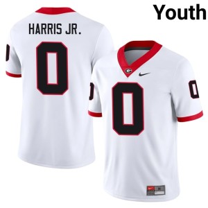 #0 Gabe Harris Jr. High School UGA Youth White Jersey 263596-639