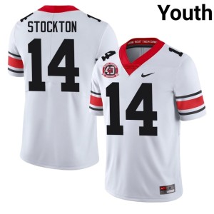 #14 Dawgs White Gunner Stockton 1980 National Champions 40th Anniversary Youth Official Jerseys 962827-598