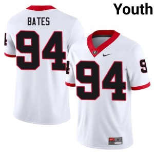 #94 Youth Bulldog Nation Henry Bates White High School Jerseys 292134-387