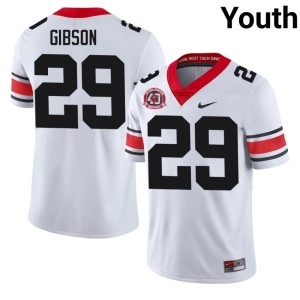 #29 1980 National Champions 40th Anniversary Bulldog Nation White Football Youth Isaiah Gibson Jerseys 412868-818