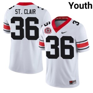 #36 Jackson St. Clair Replica Youth Georgia 1980 National Champions 40th Anniversary White Jersey 430241-595