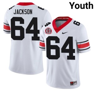 #64 Jahzare Jackson Youth White 1980 National Champions 40th Anniversary University of Georgia 2025 Jerseys 100376-897