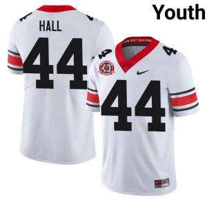 #44 White 1980 National Champions 40th Anniversary Embroidery Damn Good Dawgs Jordan Hall Youth Jersey 592129-163