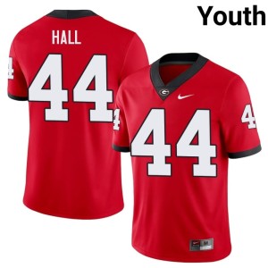 #44 Jordan Hall Georgia Bulldogs Youth Embroidery Red Jersey 260265-742