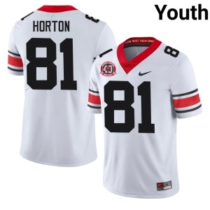 #81 Football Josh Horton UGA 1980 National Champions 40th Anniversary Youth White Jersey 286158-316