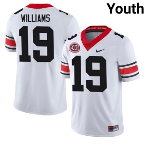 #19 Limited Youth White 1980 National Champions 40th Anniversary University of Georgia Justin Williams Jersey 826422-190