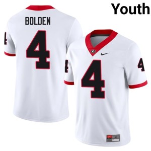 #4 KJ Bolden White Football Youth DGDs Jerseys 495078-829