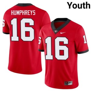 #16 High School Red University of Georgia Bulldogs London Humphreys Youth Jersey 542929-628