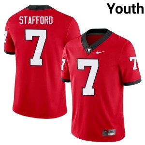 #7 University Matthew Stafford Bulldog Nation Youth Red Jerseys 300445-762