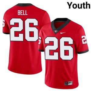 #26 Limited Youth Red Georgia Bulldogs Micah Bell Jerseys 351389-184