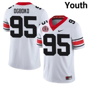 #95 Youth 1980 National Champions 40th Anniversary Nnamdi Ogboko University of Georgia Bulldogs White Stitched Jersey 808714-666