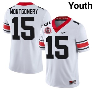 #15 Youth College Georgia Bulldogs White Ryan Montgomery 1980 National Champions 40th Anniversary Jerseys 362108-139