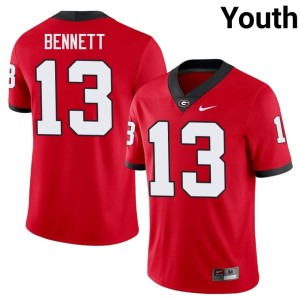 #13 Youth Red DGDs NCAA Stetson Bennett Jersey 957758-256