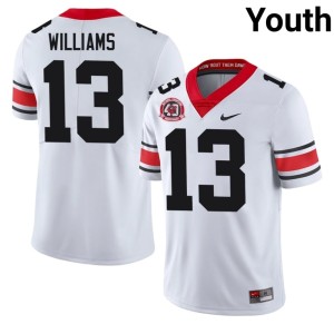 #13 Embroidery White Go Dawgs Tyler J. Williams Youth 1980 National Champions 40th Anniversary Jersey 889606-198