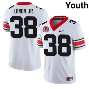 #38 Youth University Georgia Bulldogs AJ Lonon Jr. White 1980 National Champions 40th Anniversary Jersey 442236-566