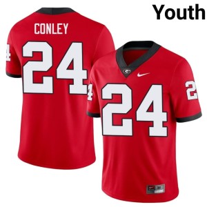 #24 Football University of Georgia Bulldogs Youth Braylon Conley Red Jersey 691366-756