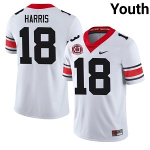 #18 Youth White Official 1980 National Champions 40th Anniversary Caden Harris Damn Good Dawgs Jersey 214942-904