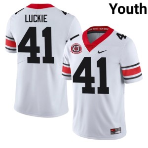 #41 Carter Luckie Limited 1980 National Champions 40th Anniversary White Georgia Youth Jersey 774332-900