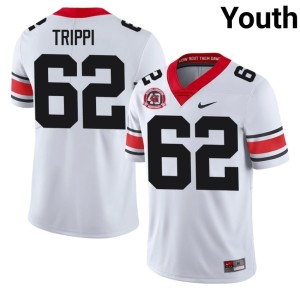 #62 Charley Trippi Youth University White 1980 National Champions 40th Anniversary Georgia Jersey 493063-558