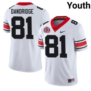 #81 White 1980 National Champions 40th Anniversary Stitched University of Georgia Craig Dandridge Youth Jerseys 737789-226