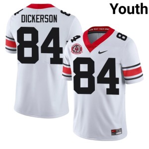 #84 1980 National Champions 40th Anniversary Bulldog Nation Dallas Dickerson Youth Stitched White Jersey 208403-535