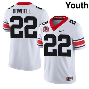 #22 Georgia Bulldogs White Dante Dowdell Official 1980 National Champions 40th Anniversary Youth Jersey 458993-892