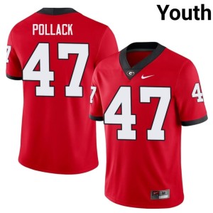#47 Bulldog Nation David Pollack Youth Red Game Jersey 414726-949