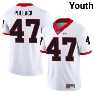#47 Youth UGA Bulldogs Limited White David Pollack Jersey 638035-393