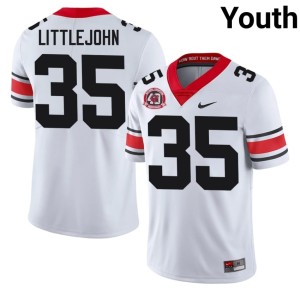 #35 White 2025 Georgia Bulldogs Youth Elijah Littlejohn 1980 National Champions 40th Anniversary Jersey 109106-547