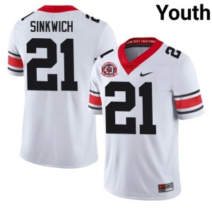 #21 White Alumni Damn Good Dawgs Youth 1980 National Champions 40th Anniversary Frank Sinkwich Jersey 932846-191