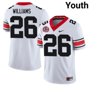 #26 Dawgs 1980 National Champions 40th Anniversary University White Youth Gentry Williams Jersey 104905-141