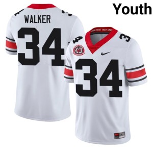 #34 University White Herschel Walker Youth UGA Bulldogs 1980 National Champions 40th Anniversary Jerseys 142948-346