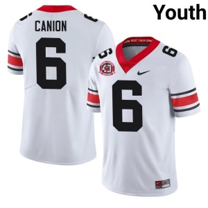 #6 Football Isiah Canion White Youth 1980 National Champions 40th Anniversary UGA Jersey 984057-196