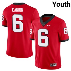 #6 Damn Good Dawgs Stitched Youth Red Isiah Canion Jersey 924547-617