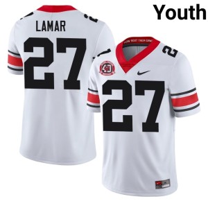 #27 University of Georgia White Jae Lamar 1980 National Champions 40th Anniversary Youth 2025 Jersey 414490-688